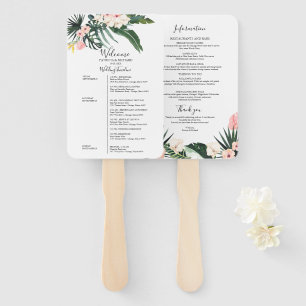 Wochenend-Hochzeitsplan Tropische Blumen Fächer