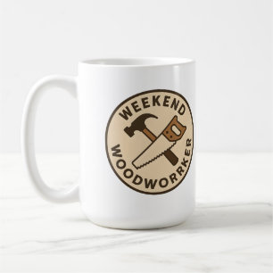 Wochenend-Holzarbeiter-Zimmerei-Werkzeug-Abzeichen Kaffeetasse