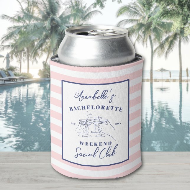 Wochenend Social Club Preppy Junggeselinnen-Abschi Dosenkühler (Weekend Social Club Preppy Bachelorette Party Can Cooler)