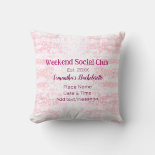 Wochenend-Sozialclub rosa Glitter Junggesellinnena Kissen