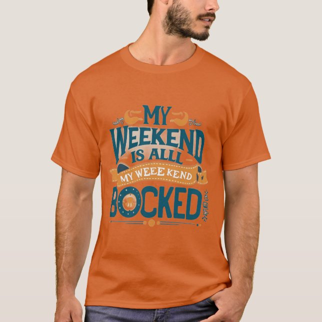 Wochenend-T-Shirt buchen T-Shirt (Vorderseite)