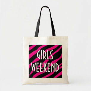 Wochenend-Tasche für Mädchen rosa und schwarzer Tragetasche