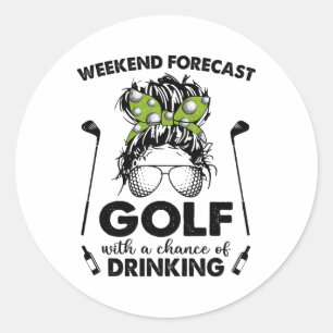 Wochenend-Vorhersage Golf mit einer Chance zum Tri Runder Aufkleber