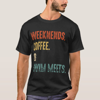 Wochenendcoffee Swim trifft Retro Drink Kaffeemasc T-Shirt