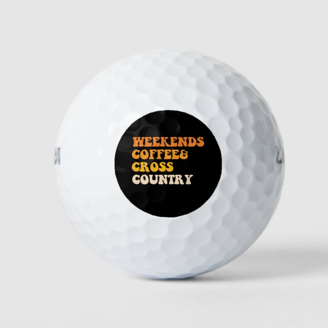 Wochenende Coffee Cross Country Runner Golfball (Vorderseite)