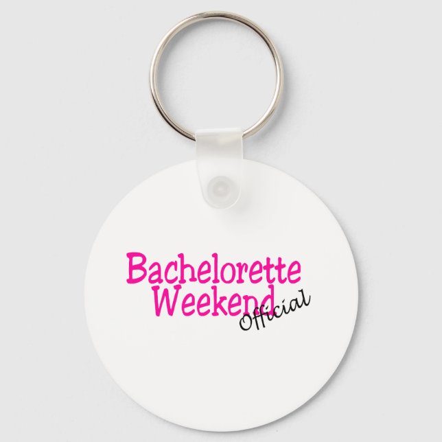 Wochenende der Bachelorette (Offiziell/rosa) Schlüsselanhänger (Vorderseite)