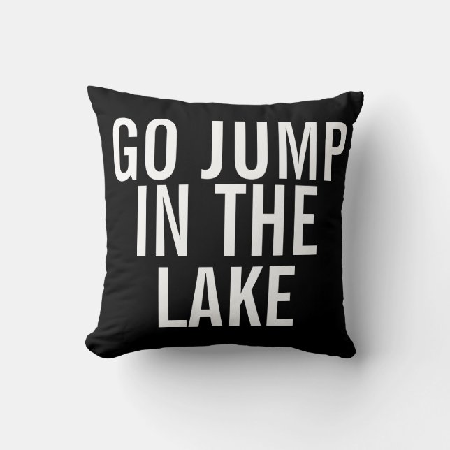 Wochenende Pillow - Go Jump im Lake Kissen (Vorderseite)