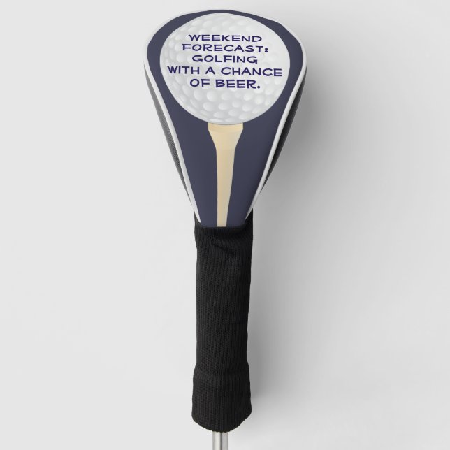 "Wochenende prognostiziert: Golf spielen mit einer Headcover (Vorderseite)