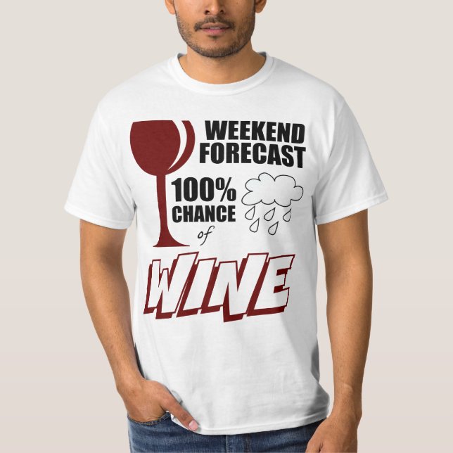 Wochenende prognostizierte bewölkte 100% T-Shirt (Vorderseite)