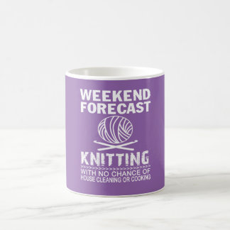 WOCHENENDE PROGNOSTIZIERTES STRICKEN KAFFEETASSE