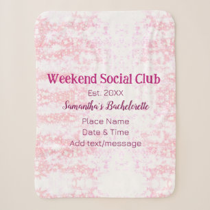 Wochenende-Sozialclub rosa Glitter Junggesellinnen Sherpadecke