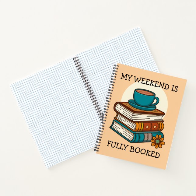 Wochenende voll gebuchte Buchliebhaber Notizbuch (Innenseite)