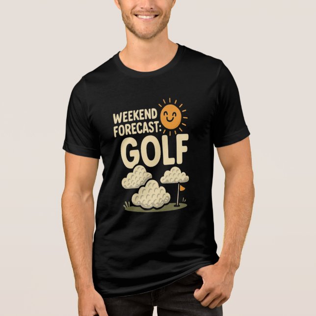 WOCHENENDE-VORHERSAGE: GOLF-HUMOR-KOLLEKTION  Tri-Blend SHIRT (Vorderseite)