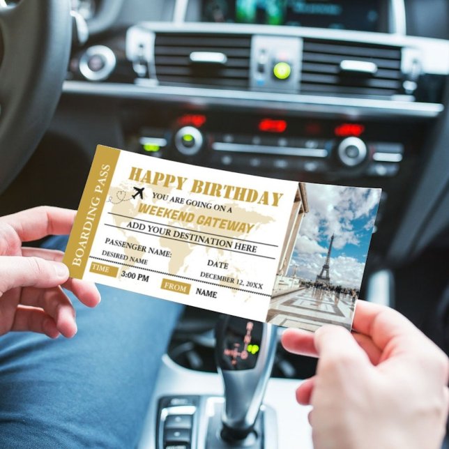 Wochenende Wegweiser Geburtstag Boarding Ticket Einladung (Von Creator hochgeladen)