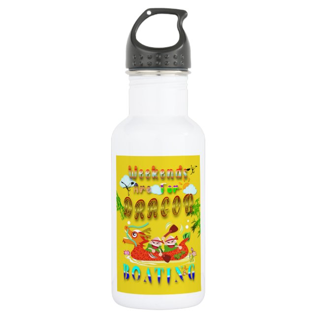 Wochenenden für Drachenboote Edelstahlflasche (Vorderseite)