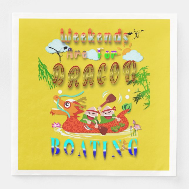 Wochenenden für Drachenboote Serviette (Vorderseite)