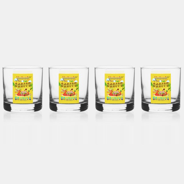 Wochenenden für Drachenboote Whiskyglas (Vorderseite)