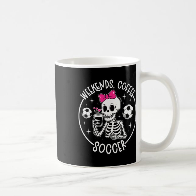 Wochenenden Kaffee Fußballmutter eines Fußballspie Kaffeetasse (Rechts)