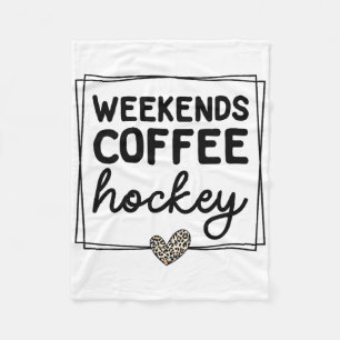 Wochenenden Kaffee Hockey Süß Retro Mutters Leben  Fleecedecke