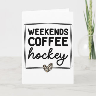Wochenenden Kaffee Hockey Süß Retro Mutters Leben  Karte