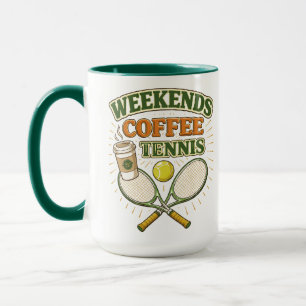 Wochenenden Kaffee Tennis – Perfekt für Tennislieb Tasse