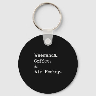 Wochenenden Kaffee- und Air-Hockey-Tischspiel Schlüsselanhänger