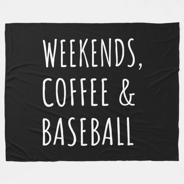 Wochenenden, Kaffee und Baseball I Fleecedecke (Vorderseite (Horizontal))