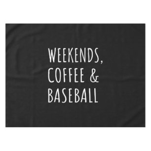 Wochenenden, Kaffee und Baseball I Tischdecke
