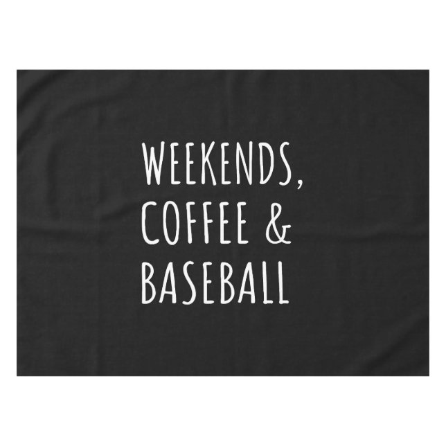 Wochenenden, Kaffee und Baseball I Tischdecke (Vorderseite (Horizontal))