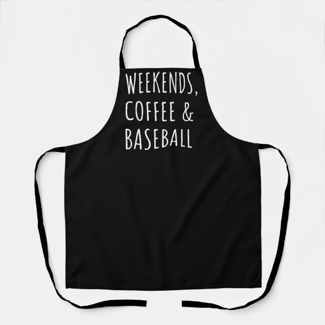 Wochenenden, Kaffee Und Baseball Ich Schürze (Vorderseite)