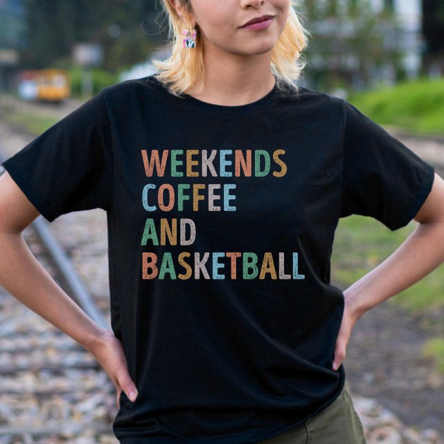 Wochenenden Mama Kaffee und Basketball T-Shirt (Von Creator hochgeladen)