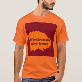 Wochenenden sind das beste Motiv auf lila T-Shirt