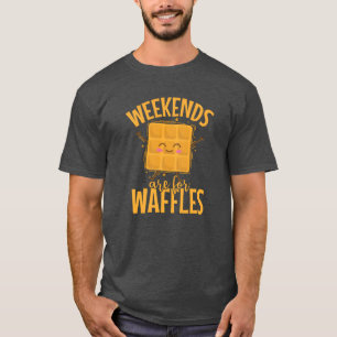 Wochenenden sind für Waffeln Snack Kekse Geschenk T-Shirt