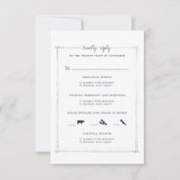 Wochenendhochzeit | Kombinierte RSVP-Karte