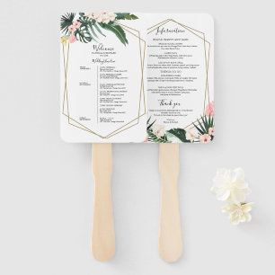 Wochenendhochzeitplan tropisch-florale Geometrie Fächer