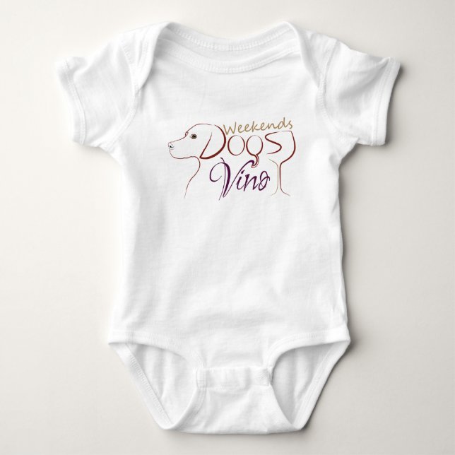 Wochenendhunde Baby Strampler (Vorderseite)
