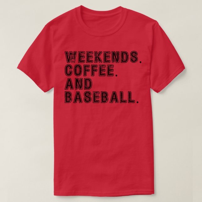 Wochenendkaffee und Baseball 5 T-Shirt (Design vorne)