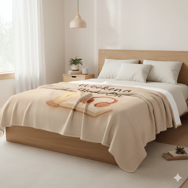 Wochenendmodus auf Fleece-Decke Fleecedecke (Von Creator hochgeladen)