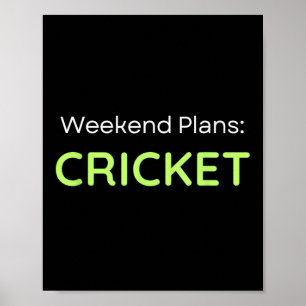 Wochenendpläne Cricket Cricketer Poster