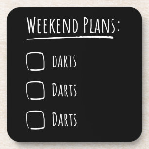 Wochenendpläne Darts Getränkeuntersetzer