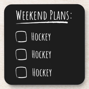 Wochenendpläne Hockey Getränkeuntersetzer