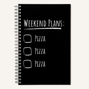 Wochenendpläne Pizza Notizbuch