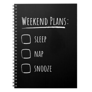 Wochenendpläne Schlaf Nickerchen Schlummern Notizblock