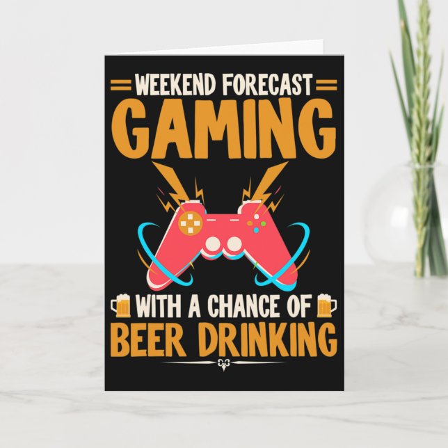 Wochenendprognose Gaming Clothes Computervideospie Karte (Vorderseite)