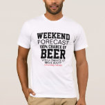 Wochenendprognose Shirt - 100 % Bier & GRILLEN<br><div class="desc">Das ultimative Wochenende Krieger-Tee! "100%ige Chance auf Bier & GRILLEN" Wettervorhersage Spaß für Grillmeister, Bierliebhaber und Hinterhofpartier. #1 Sommer GRILLEN Shirt! Weiche 100% Baumwolle, unisex fit. Pair mit unserer "Grill Sergeant" Schürze für die perfekte Kombi für das Kochen. Gut geeignet für: Vatertag, Junggesellen, Schneider oder sarkastische Wetterfans. Funny Weekend Forecast...</div>