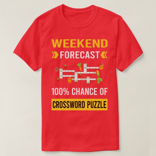 Wochenendprognosen Kreuzworträtsel T-Shirt (Design vorne)