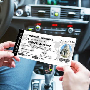 Wochenendüberraschung Boarding abholen Ticket Einladung