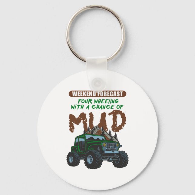 Wochenendvorausschätzung ATV Vierrad Quad Geschenk Schlüsselanhänger (Vorderseite)