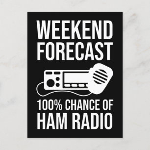Wochenendvorhersage - 100% Chance auf Amateurfunk Postkarte