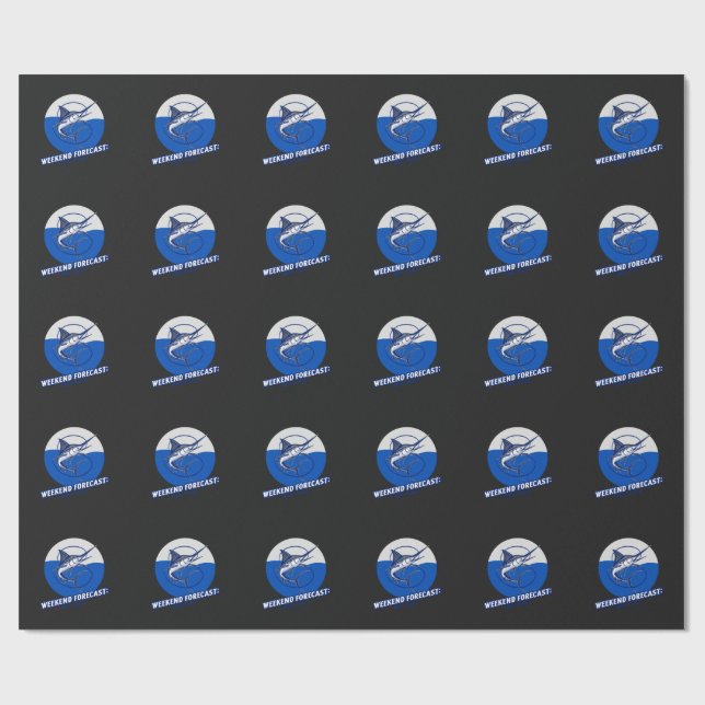 Wochenendvorhersage  100% Chance  Geschenkpapier (Flach)